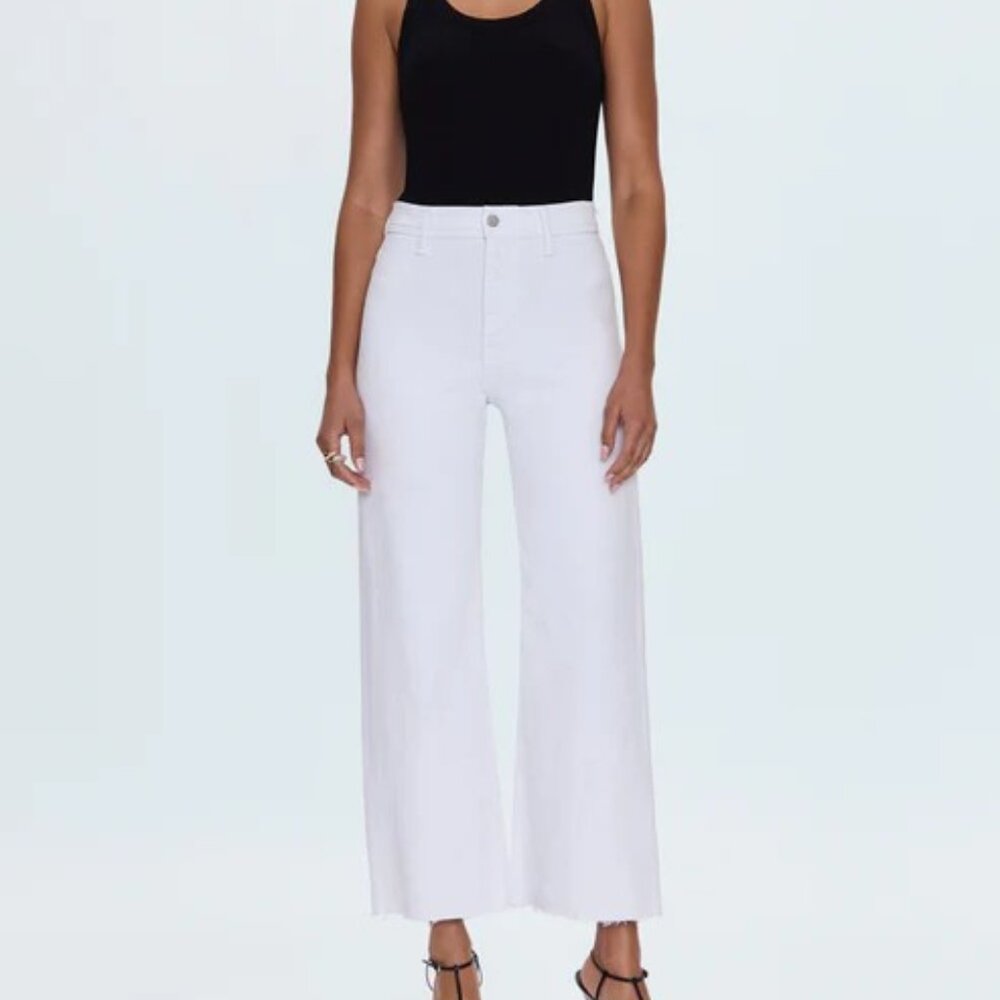 pistola White Wide-Leg High Rise Jeans